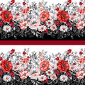 Scarlet's Treasure Red White Border Stripe