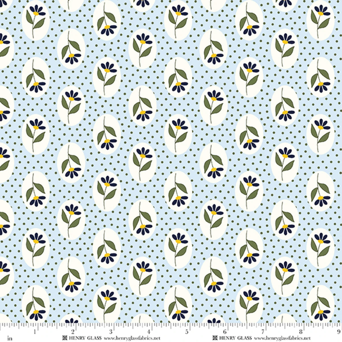 Wildflowers Light Blue Cameo Floral