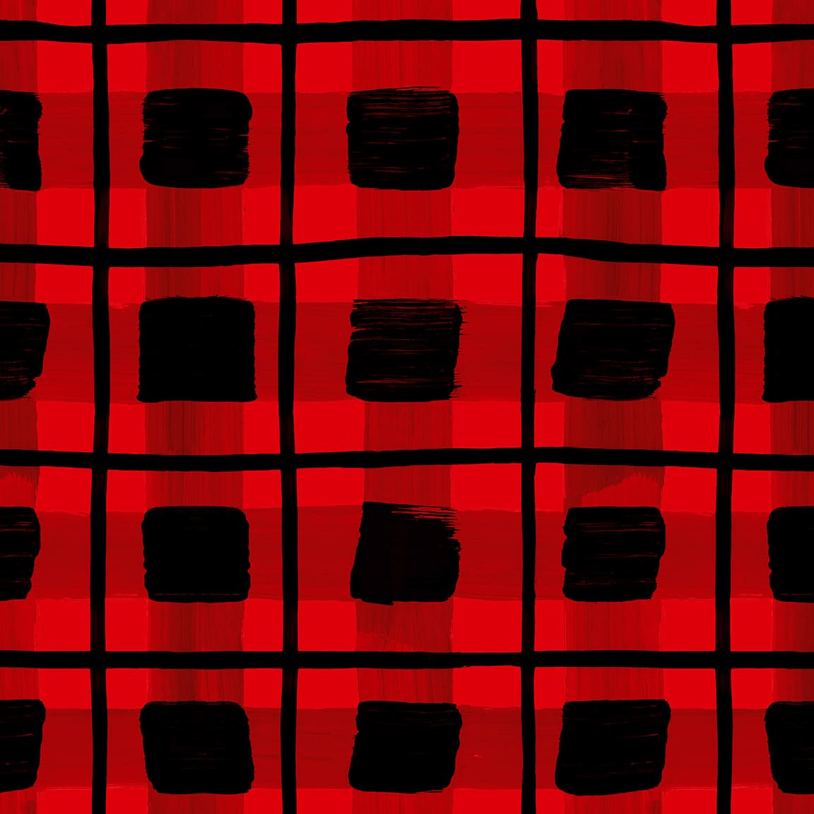 3821-88 Red/Black || Overplaid