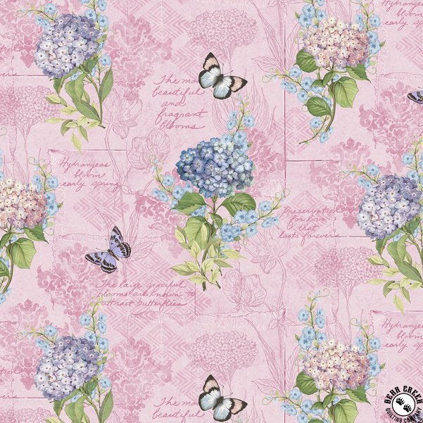 Hydrangea Mist Monograph Pink