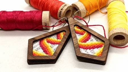 Pathways Bargello Earrings Walnut # 4012WA