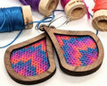 Shimmer Bargello Earrings Walnut # 4013WA