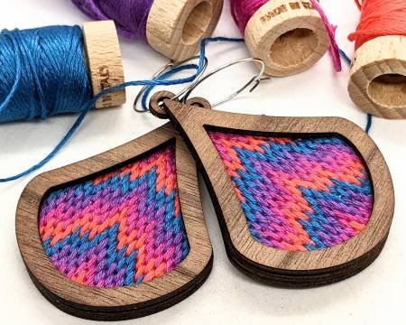 Shimmer Bargello Earrings Walnut # 4013WA