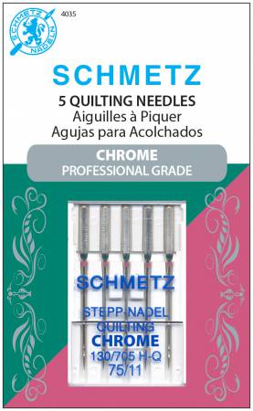 CHROME QUILTING NEEDLE 75/11 SCHMETZ