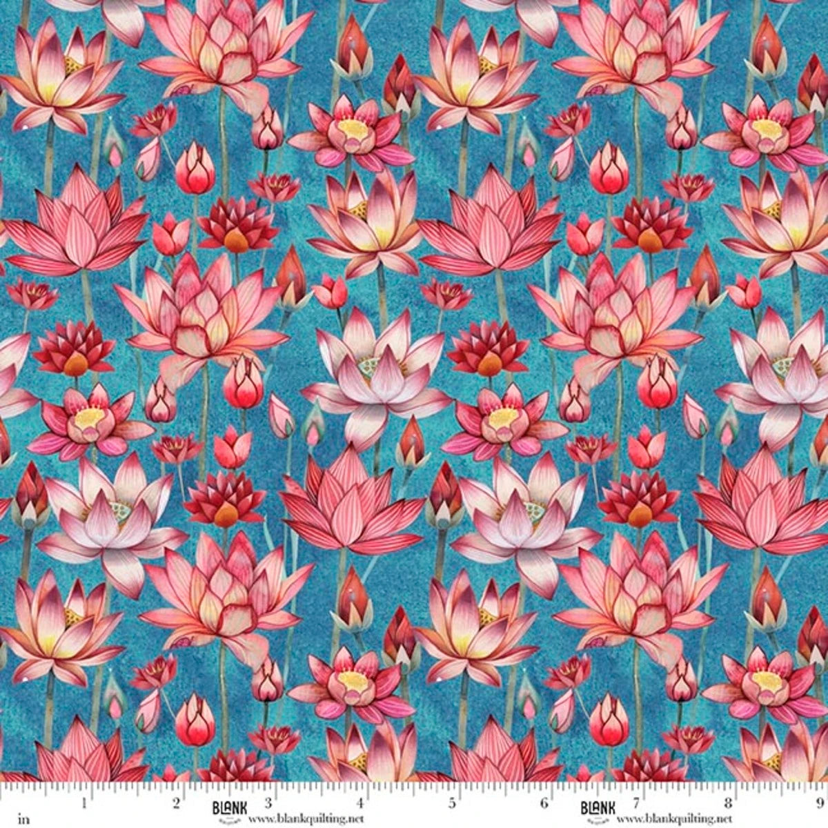 Botanic Symphony 4976-73 Teal Lotus