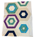 Bright Hexies 60" x 74" Pieced Flimsy (not quilted) - Shop Sample