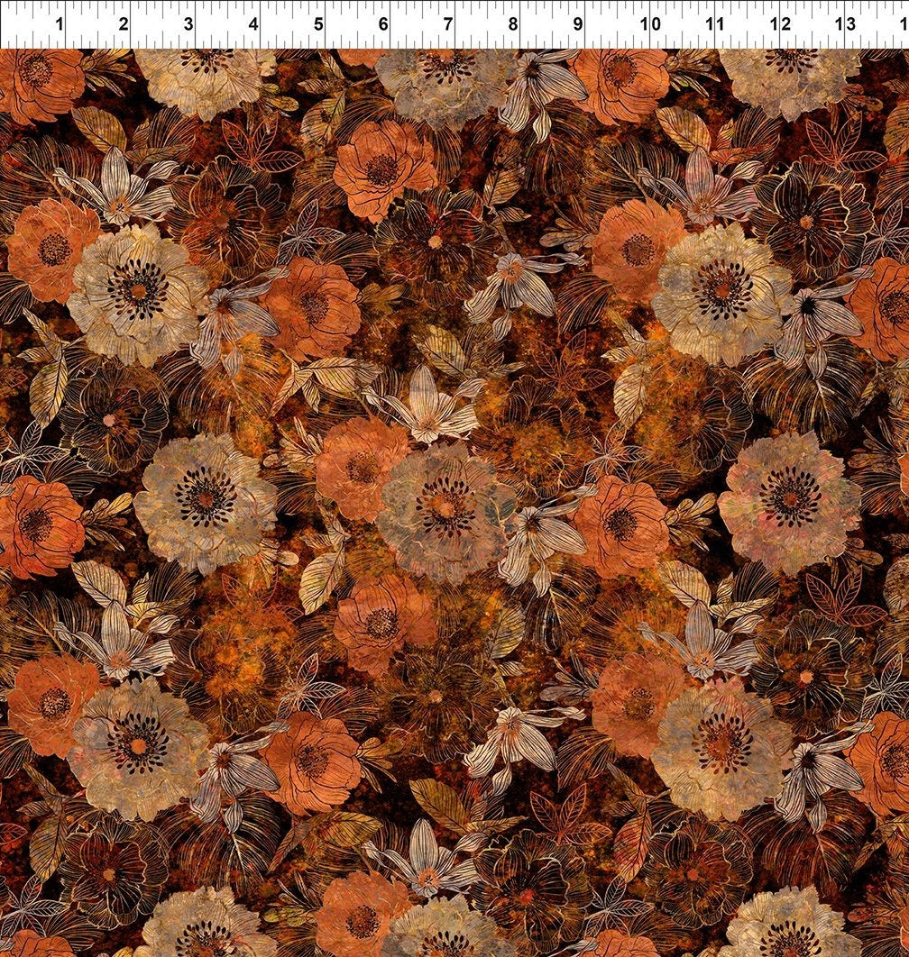 Autumn Elegance 4AE-1 Shadow Flowers Multi