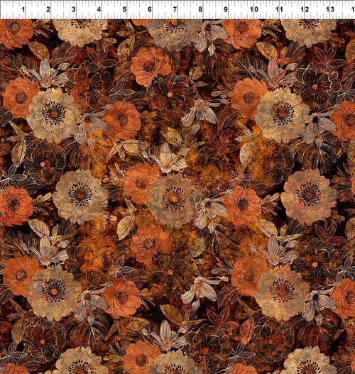 Autumn Elegance 4AE-1 Shadow Flowers Multi