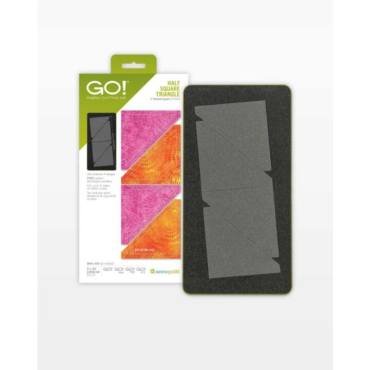 Accuquilt GO! Half Square Triangle-3" Finished Square Die #55009