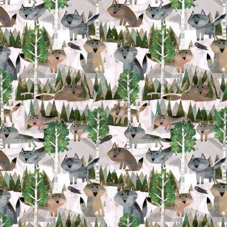 White Forest Wild Wolves 55458D-4