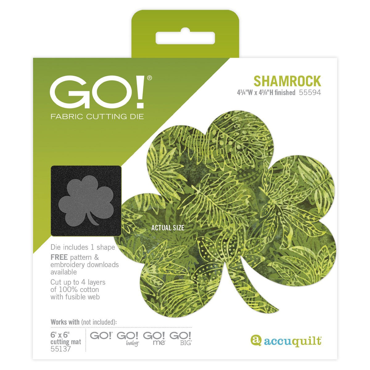 Accuquilt GO! Shamrock Die