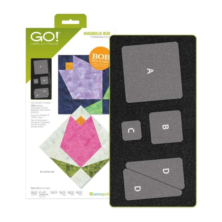 Accuquilt GO! Magnolia Bud-7" Finished Die