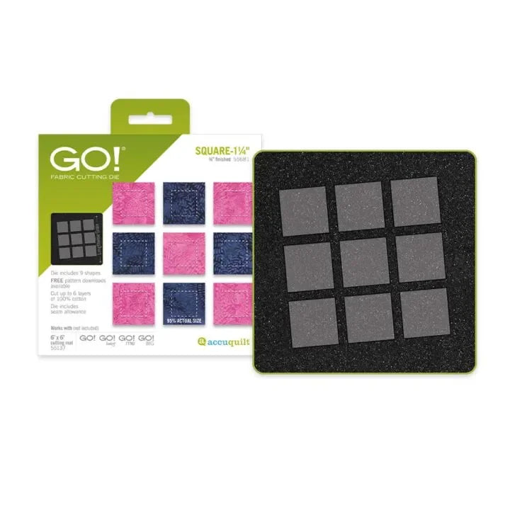 Accuquilt Go! Square-1 1/4"(3/4"finished)