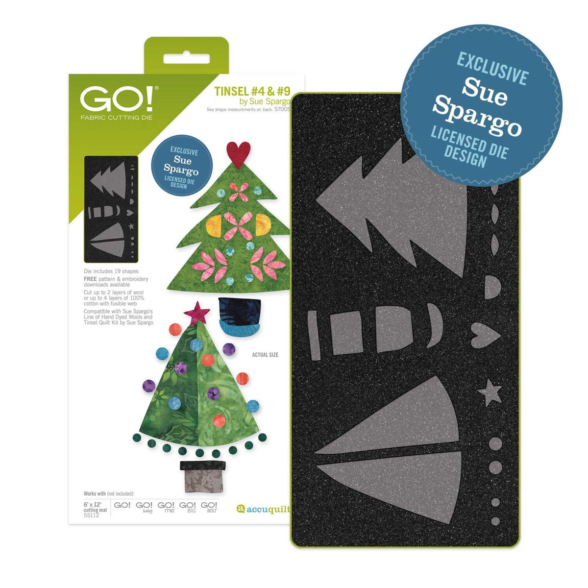 Accuquilt GO! Tinsel #4 & #9 Die #57005