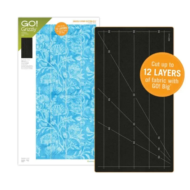 Accuquilt GO! Grizzly Strip Cutter-2 1/2" (2" Finished) 4 Strips Die