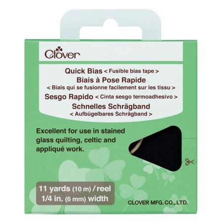Fusible Quick Bias Black 1/4in x 11yds