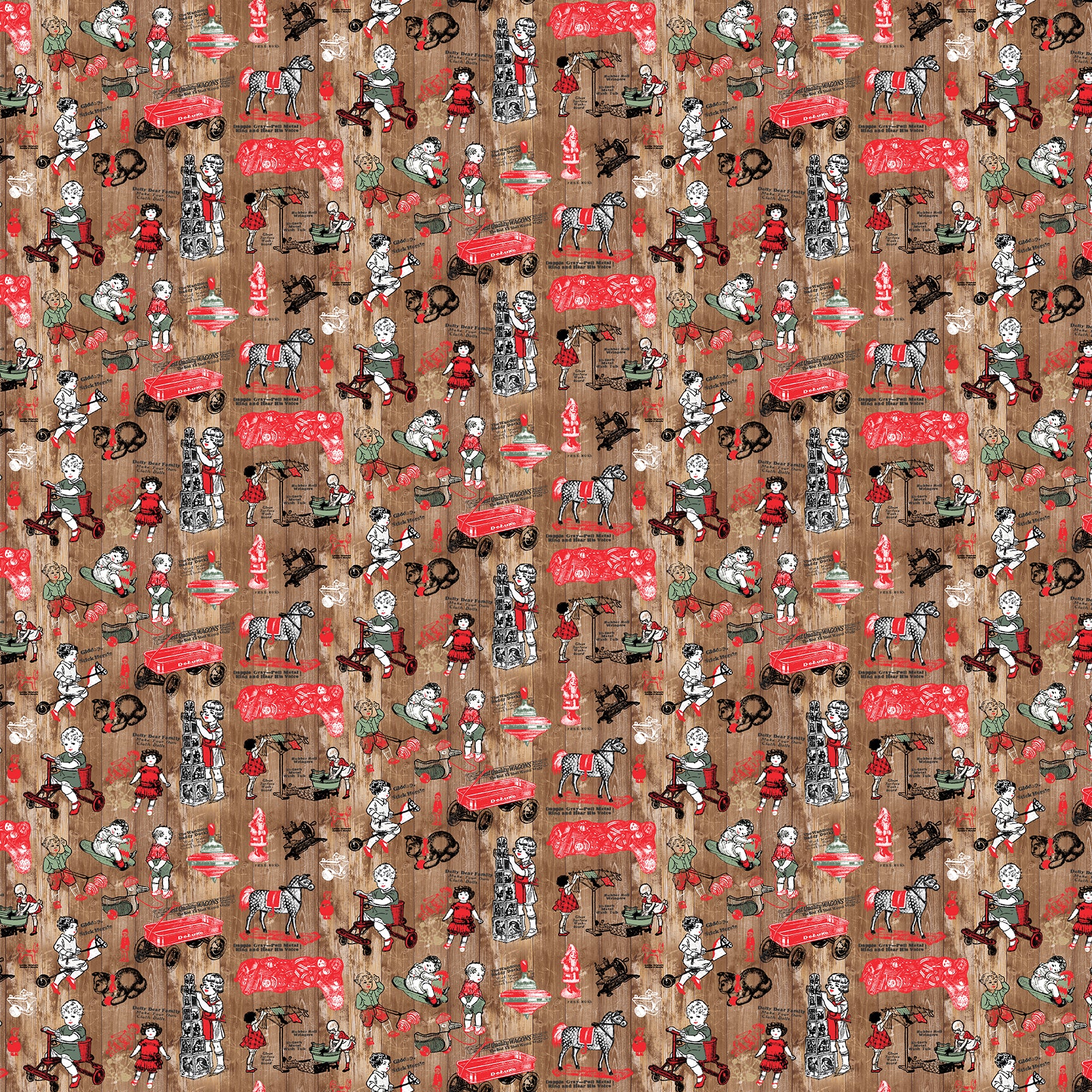 7031-83 Brown || Vintage Whisper for Santa Vintage Toys on Woodgrain
