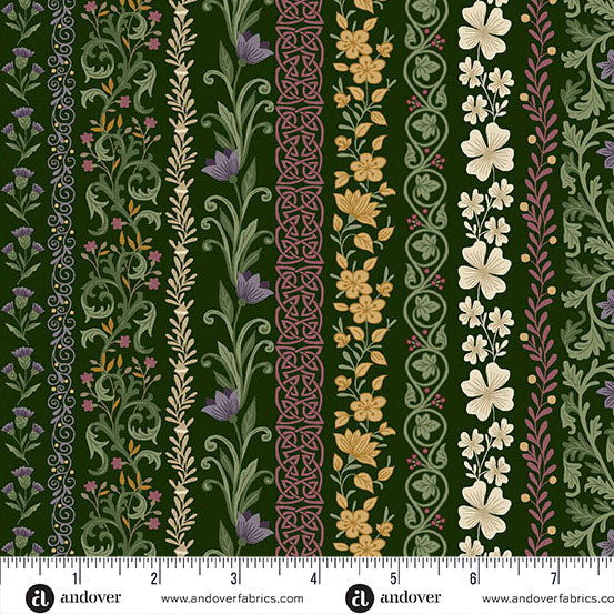 Kindred by Makower UK Stripe  Green MU-211-G