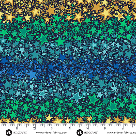 Orbit by Makower UK Ombre Star Blue MU-247-B