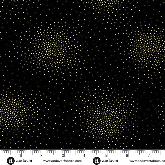 Spritz Metallic by Andover Fabrics Spritz Black