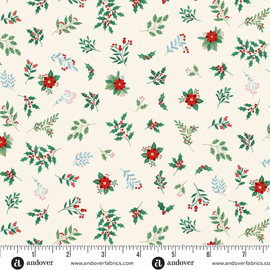 The Nutcracker by Makower UK Foliage Cream