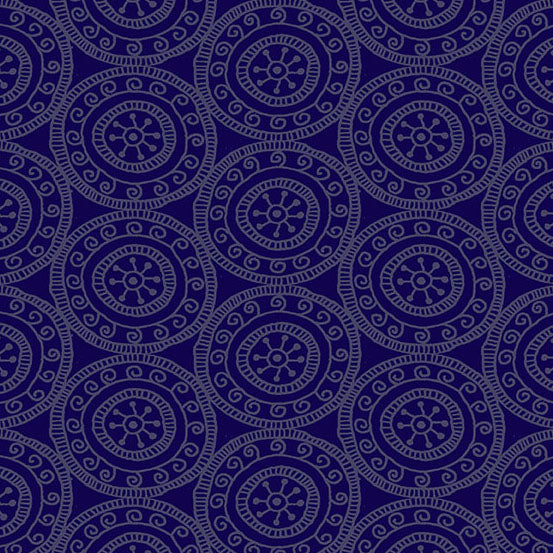 Henna 2021 by Makower UK-PURPLE MEDALLION