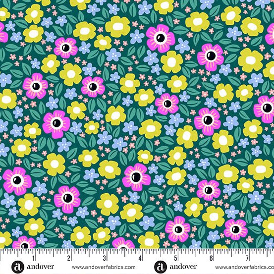 Ghostly Garden by KP Creates Floral Fright Teal