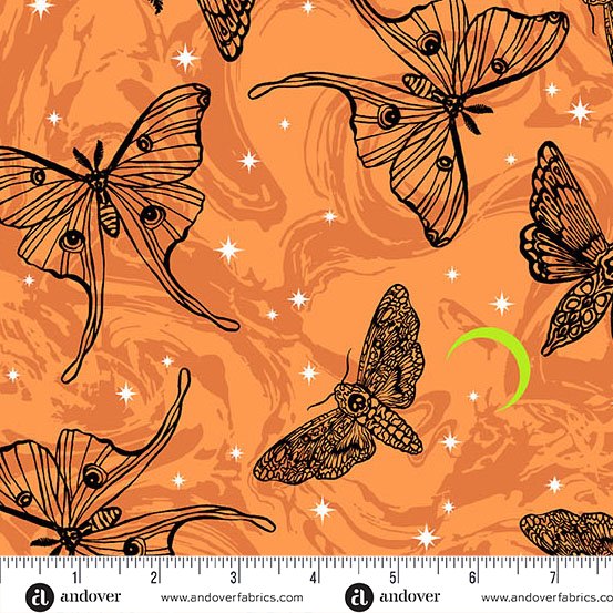 A-1516-O Flame Mystic Moths by Libs Elliott