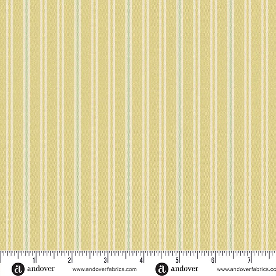 Quiltessential by Laundry Basket Quilts Double Stripe Daisy A-1672-Y