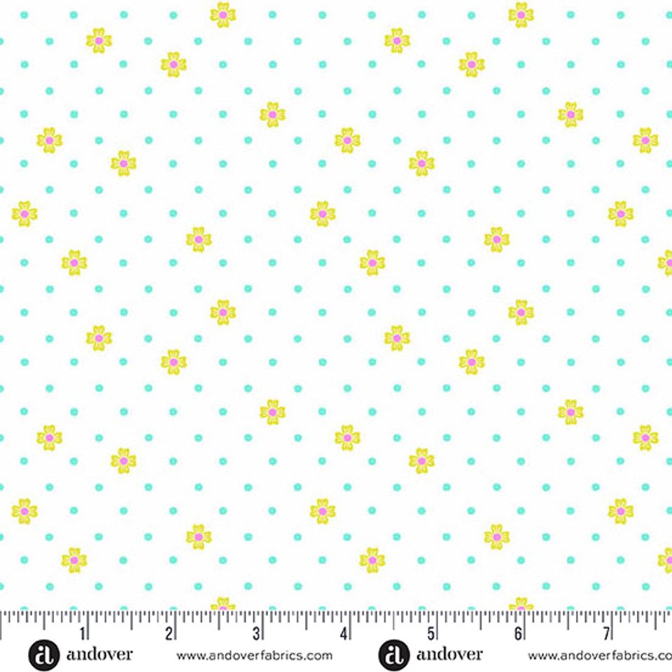 Color Pop Playground by KP Creates Dot Dot Bloom White A-1697-L