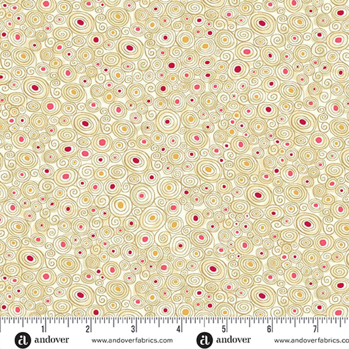 Golden by Makower UK Scroll Cream MU-158-Q