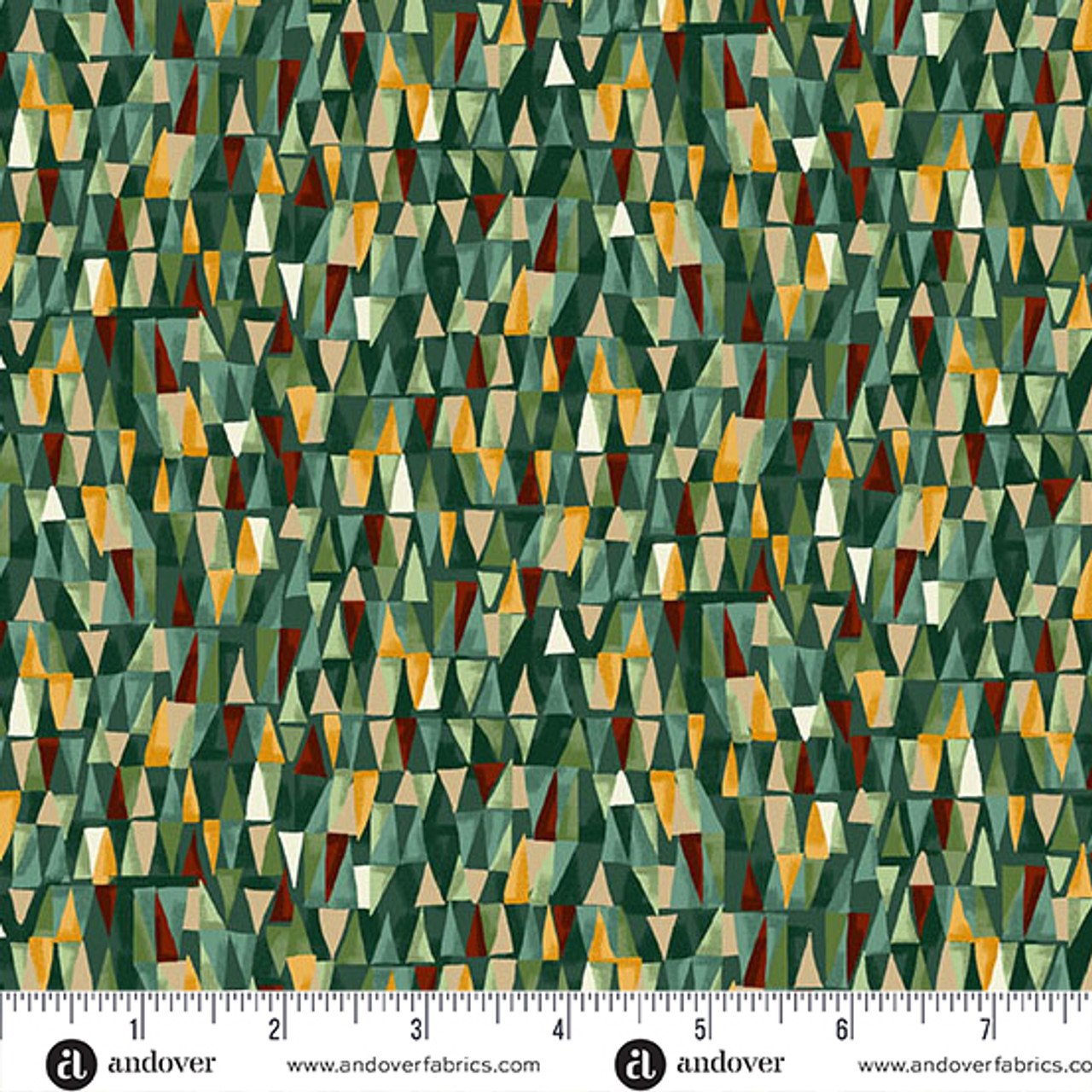 Golden by Makower UK Geometric Green MU-159-G