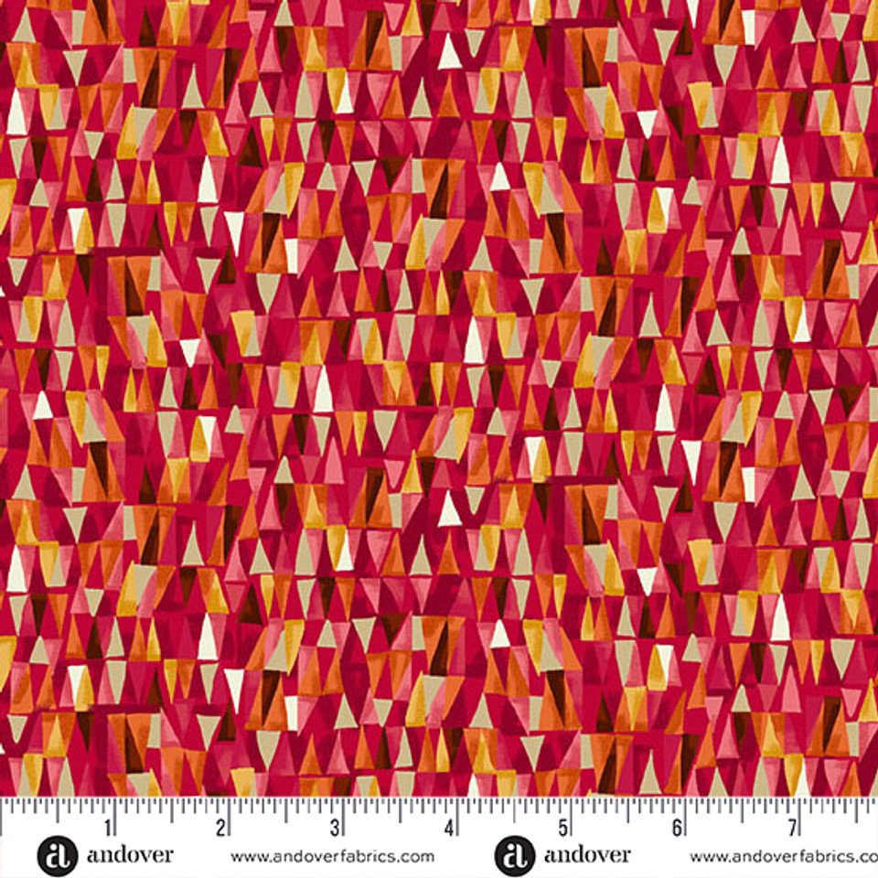 Golden by Makower UK Geometric Red MU-159-R