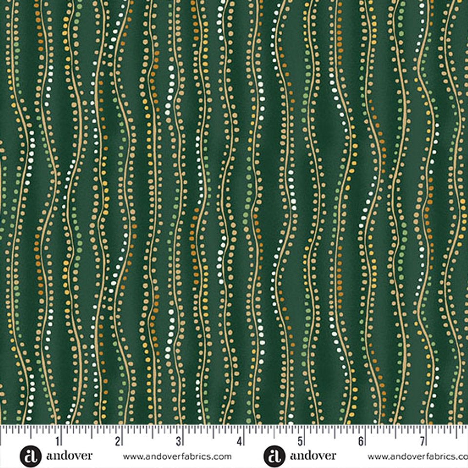 Golden by Makower UK Stripe Green MU-161-G