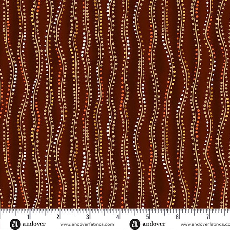 Golden by Makower UK Stripe Brown MU-161-V