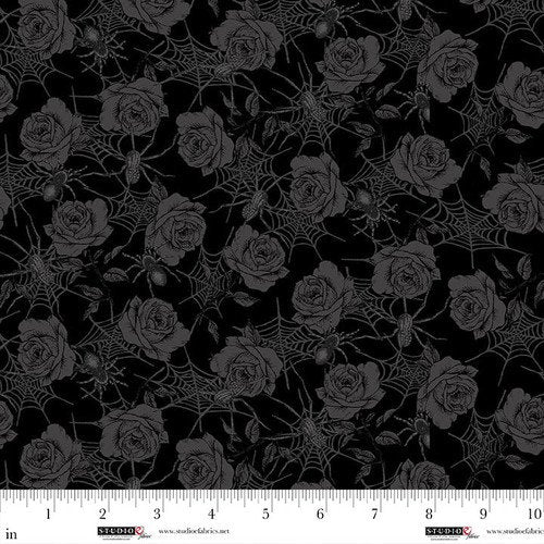 8344-99 Black || Fear Factory - Rose and Spider Toss