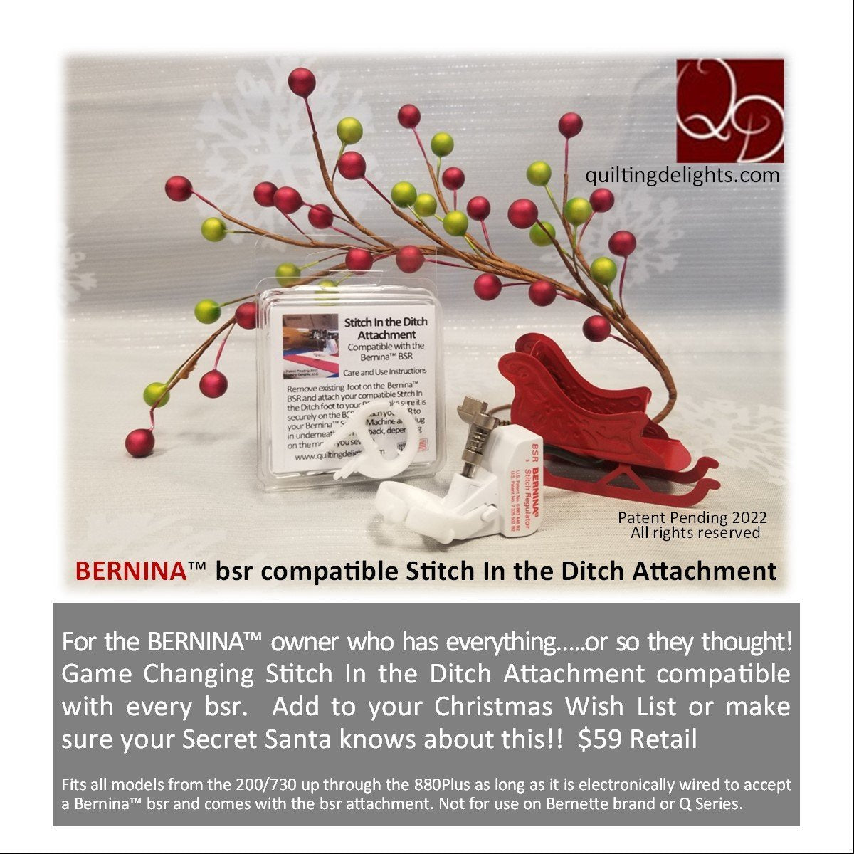 BSR Compatible Stitch in the Ditch Feet