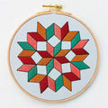 Embroidery Kit Quilted Wheel DEKQW Cozyblue Handmade