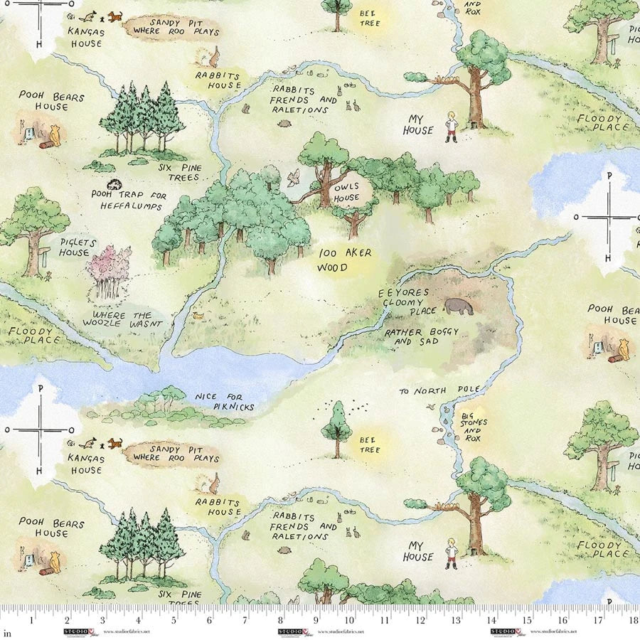 Classic Winnie Lt. Green Map 8715-60