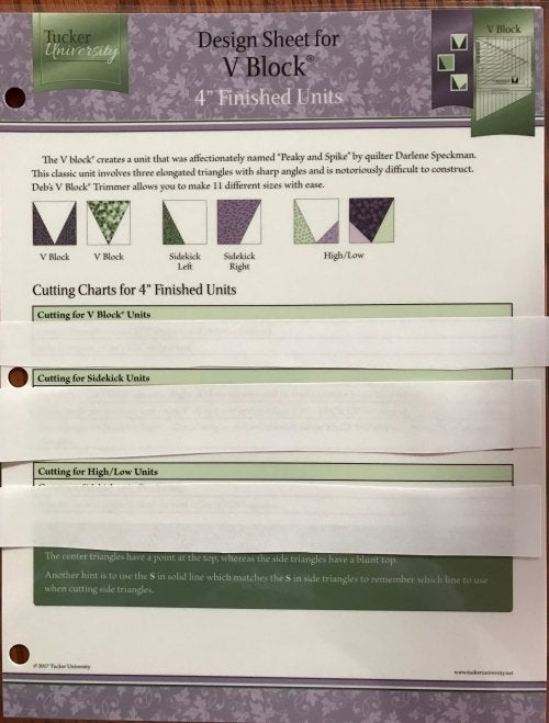 Studio 180 Design Sheet - V Block