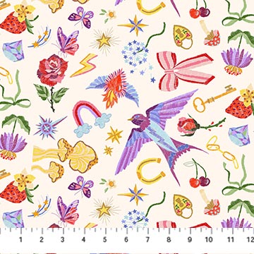 Once Upon A Charm Embroidered Cream 91301-11