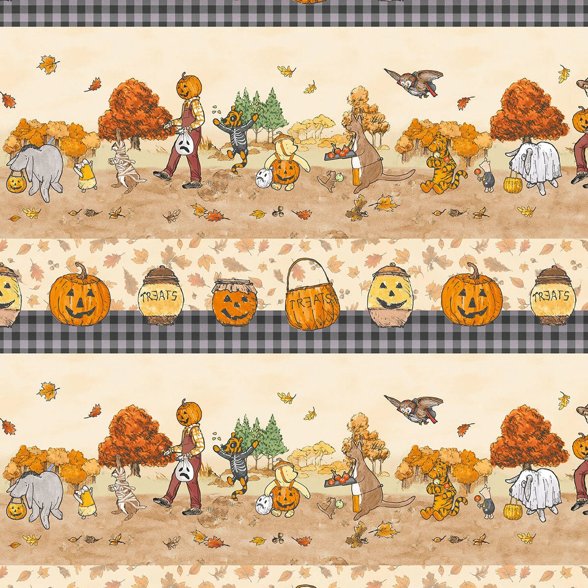 Haunted Acre Wood Yellow Stripe 9140-44