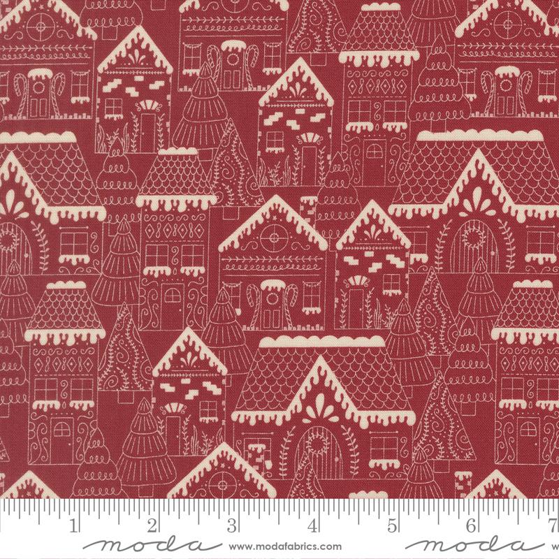 Gingerbread Lane Cranberry 26150 18 Moda #1