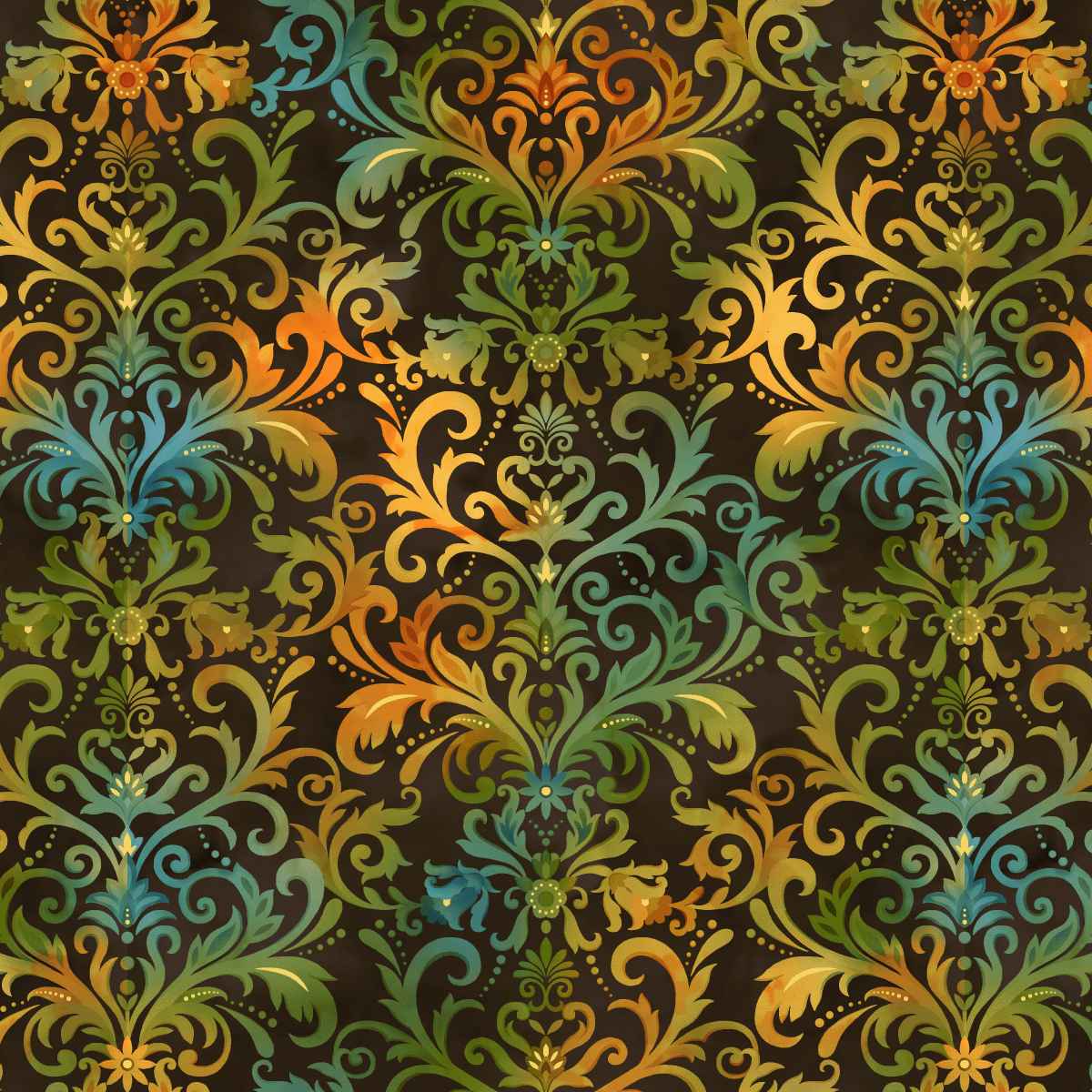 9198-38 Brown Multi || Baskets of Autumn Blessings
