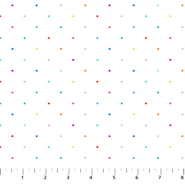 Once Upon A Charm Ditsy Dots White Multi 92026-10