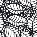 Cane Leaf Black/White 0925591B
