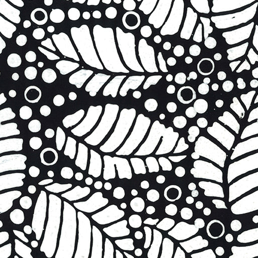 Cane Leaf Black/White 0925591B
