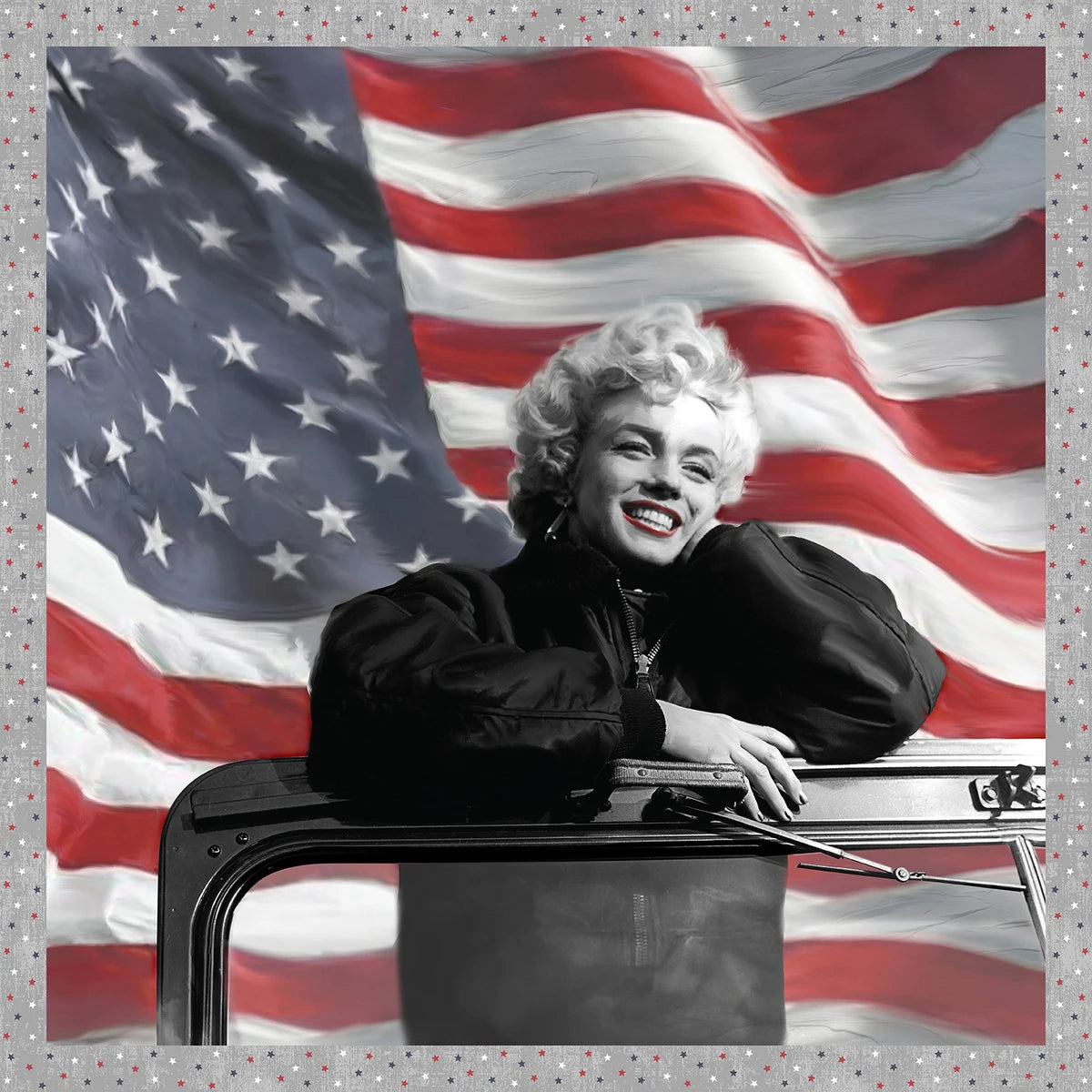Stars & Stripes Patriotic Marilyn USO Tour 45in