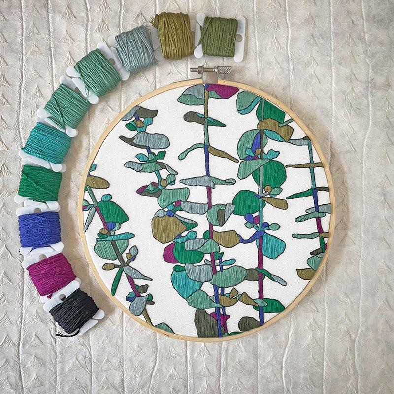 Embroidery Kit Eucalyptus KWEMB0013 Kate Wyatt Fine