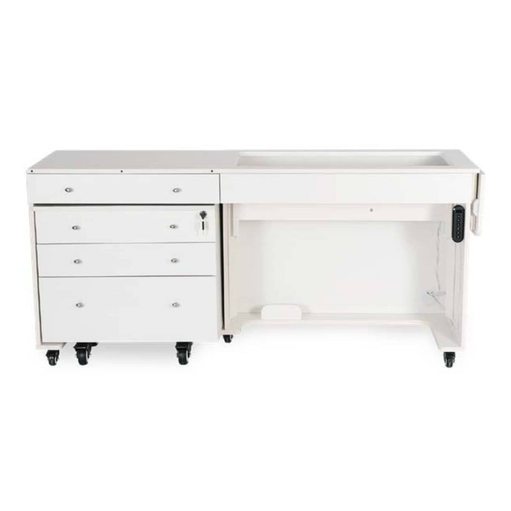 Kangaroo & Joey Electric Sewing Cabinet - Ash White